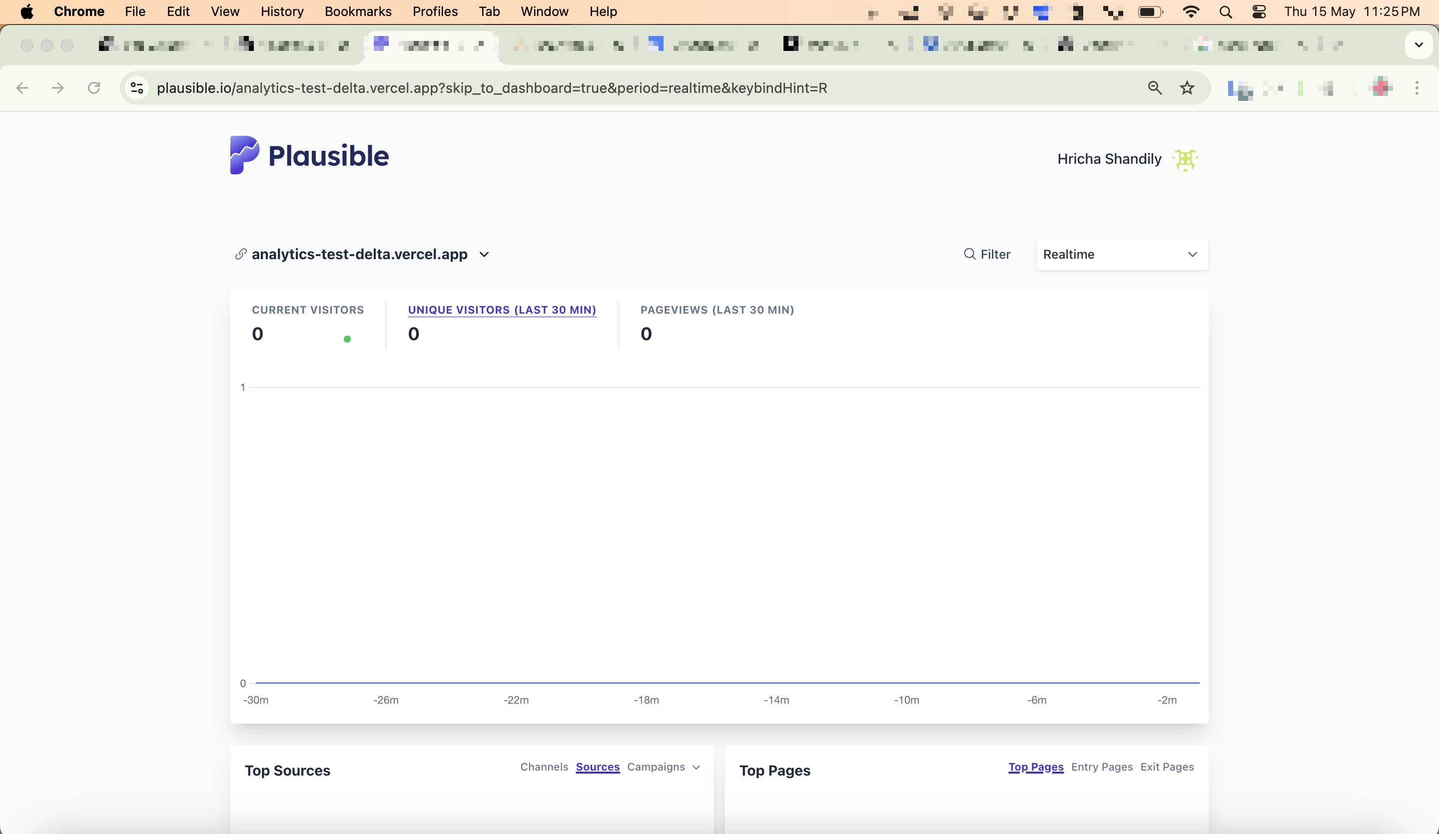 Plausible real time dashboard not recording bot traffic for a second time