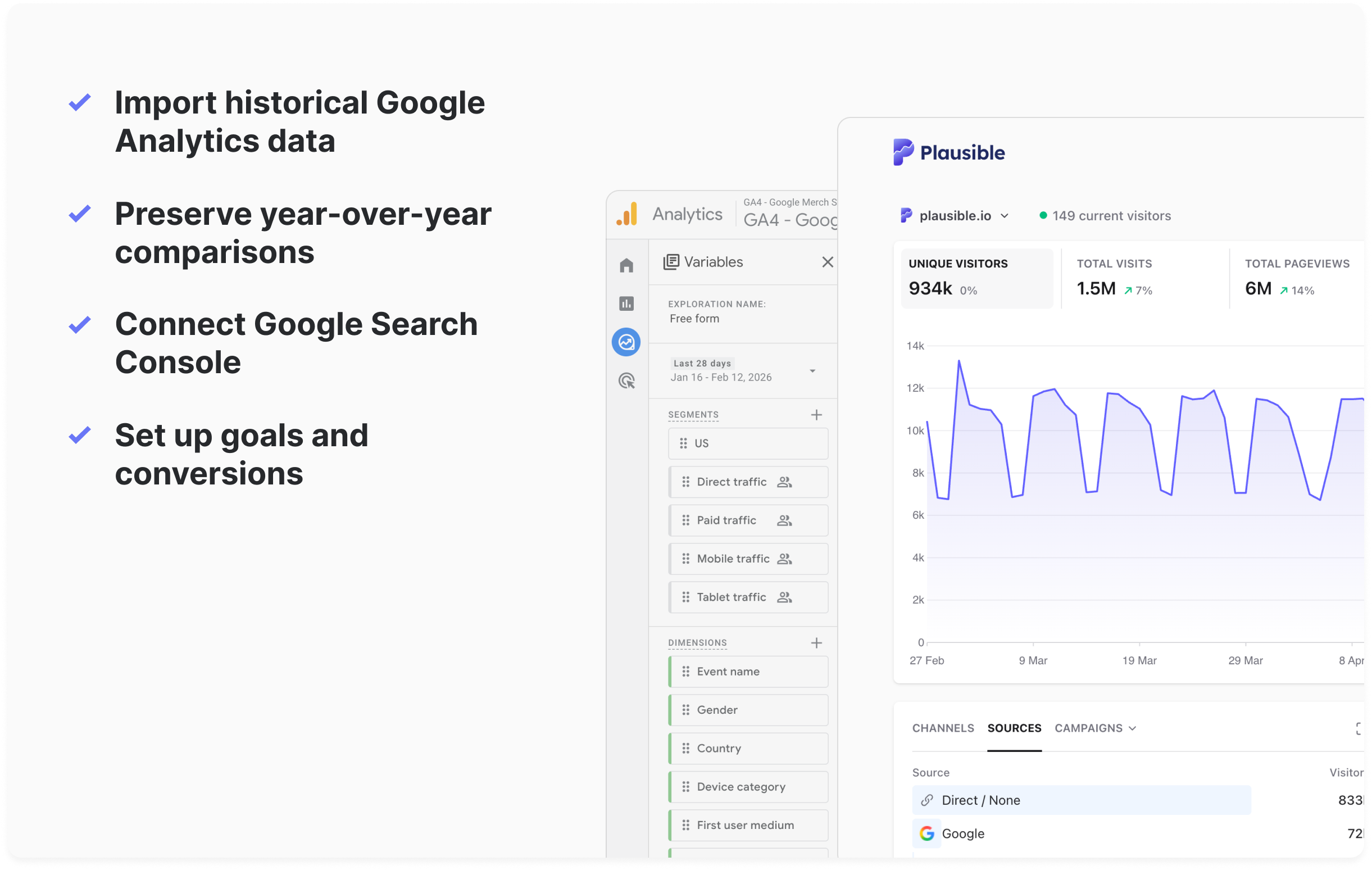 Plausible migration from Google Analytics Plausible migration from Google Analytics
