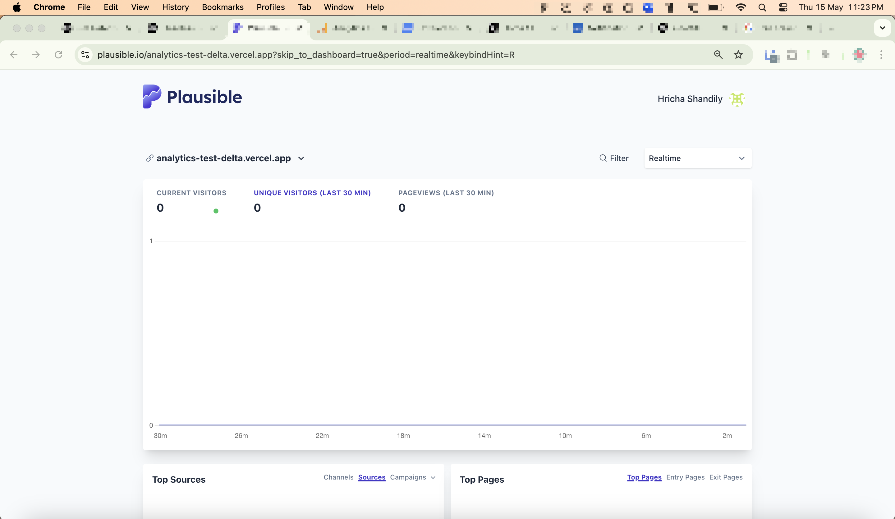 Plausible real time dashboard not recording bot traffic